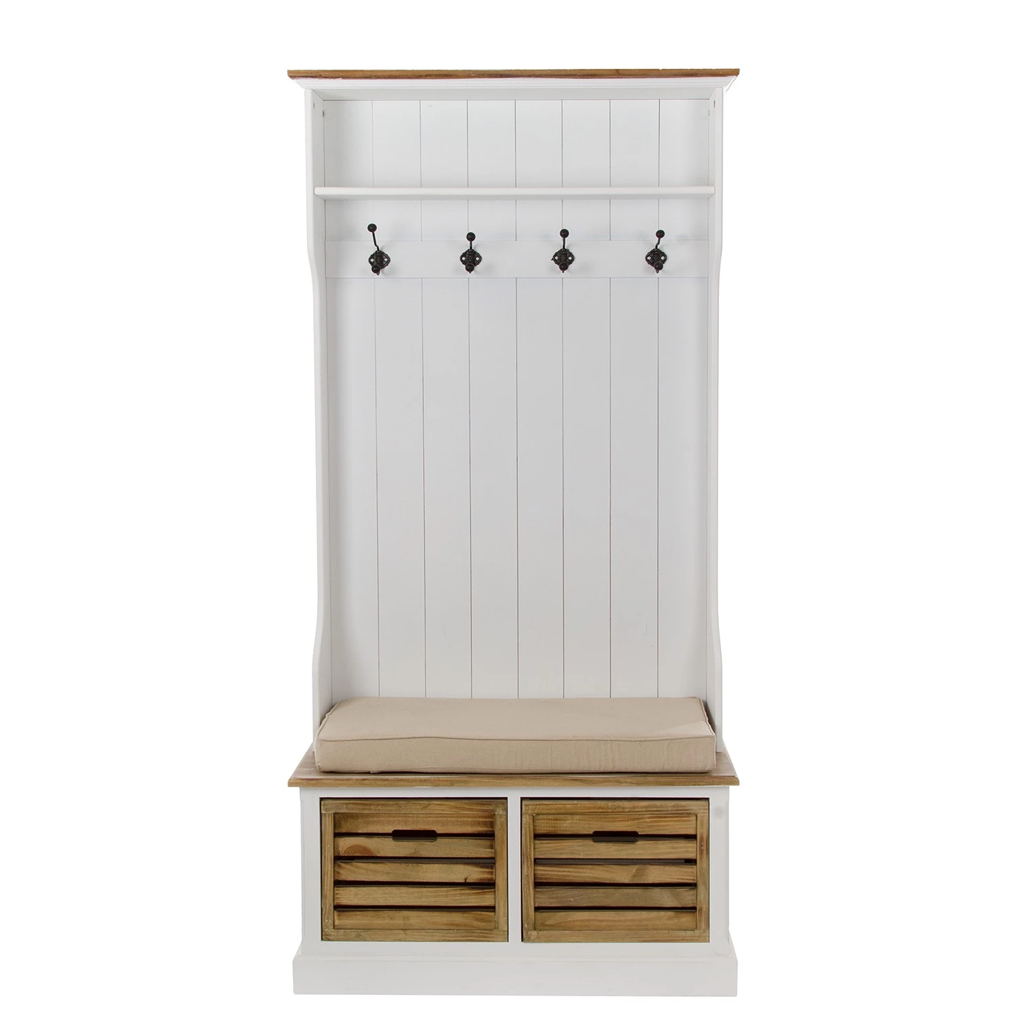 Ridgevalley Ensemble d’entrée compact Pulau - Sapin massif - Blanc / Marron – Image 3