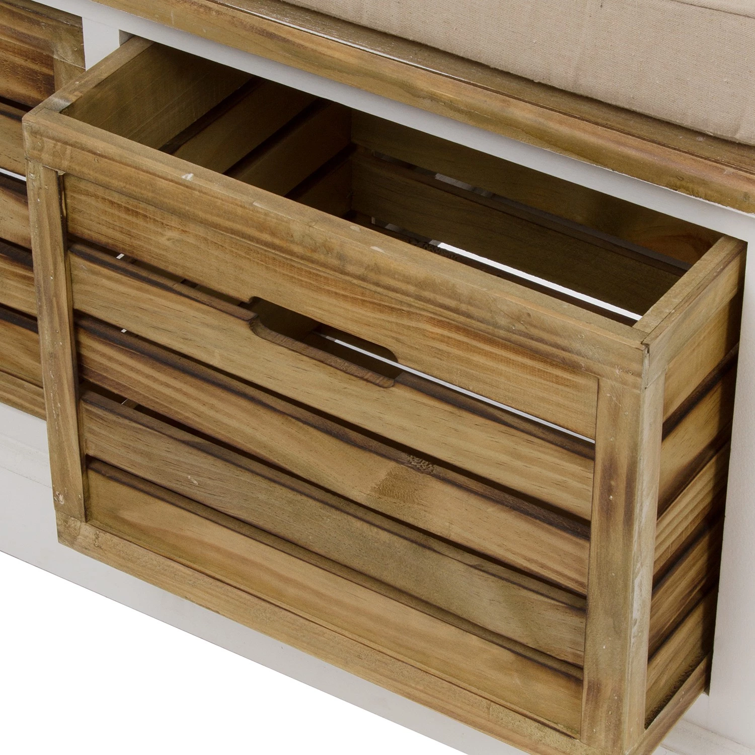 Ridgevalley Ensemble d’entrée compact Pulau - Sapin massif - Blanc / Marron – Image 9