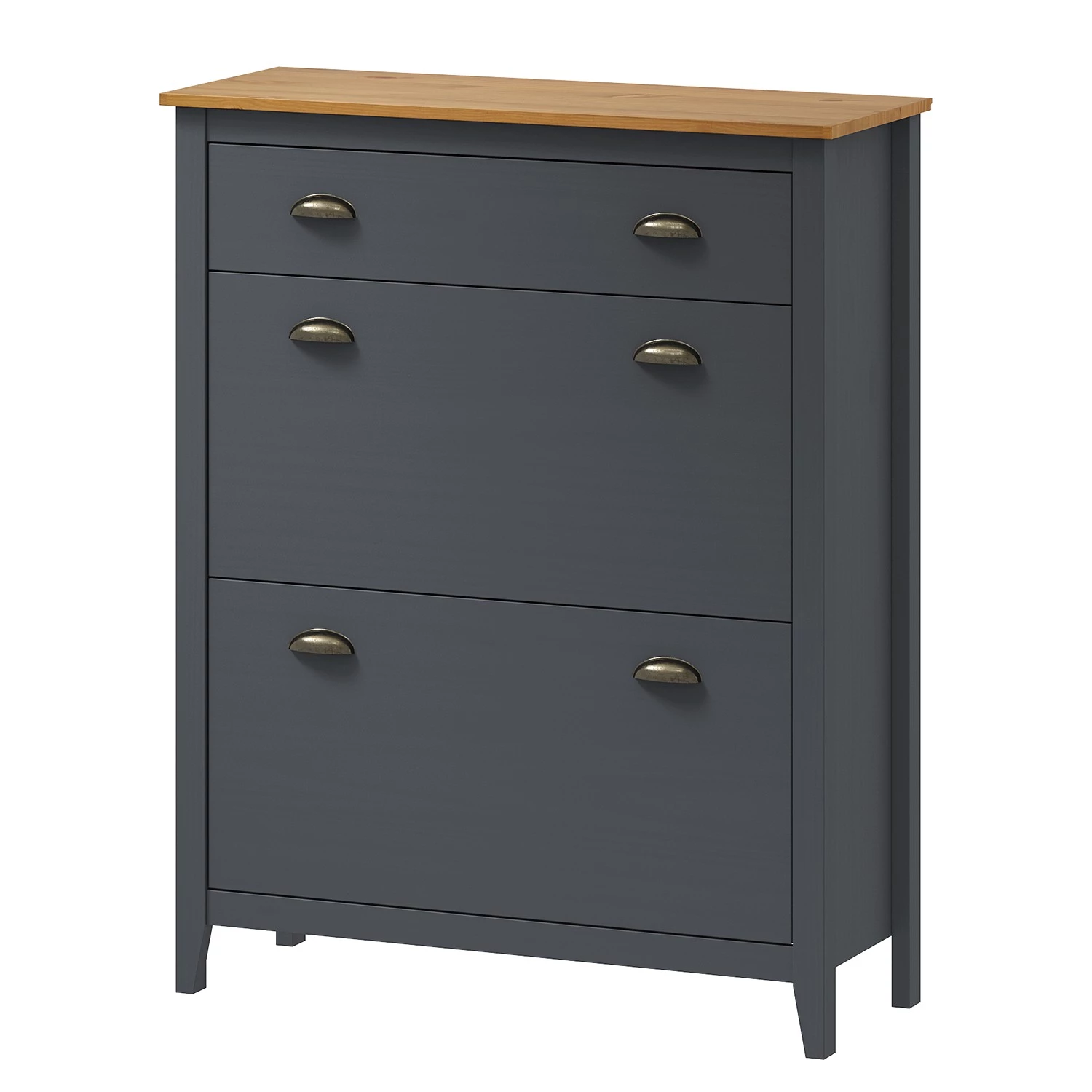 Maison Belfort Ensemble d’entrée Rivery I (2 éléments) - Pin massif - Anthracite – Image 2