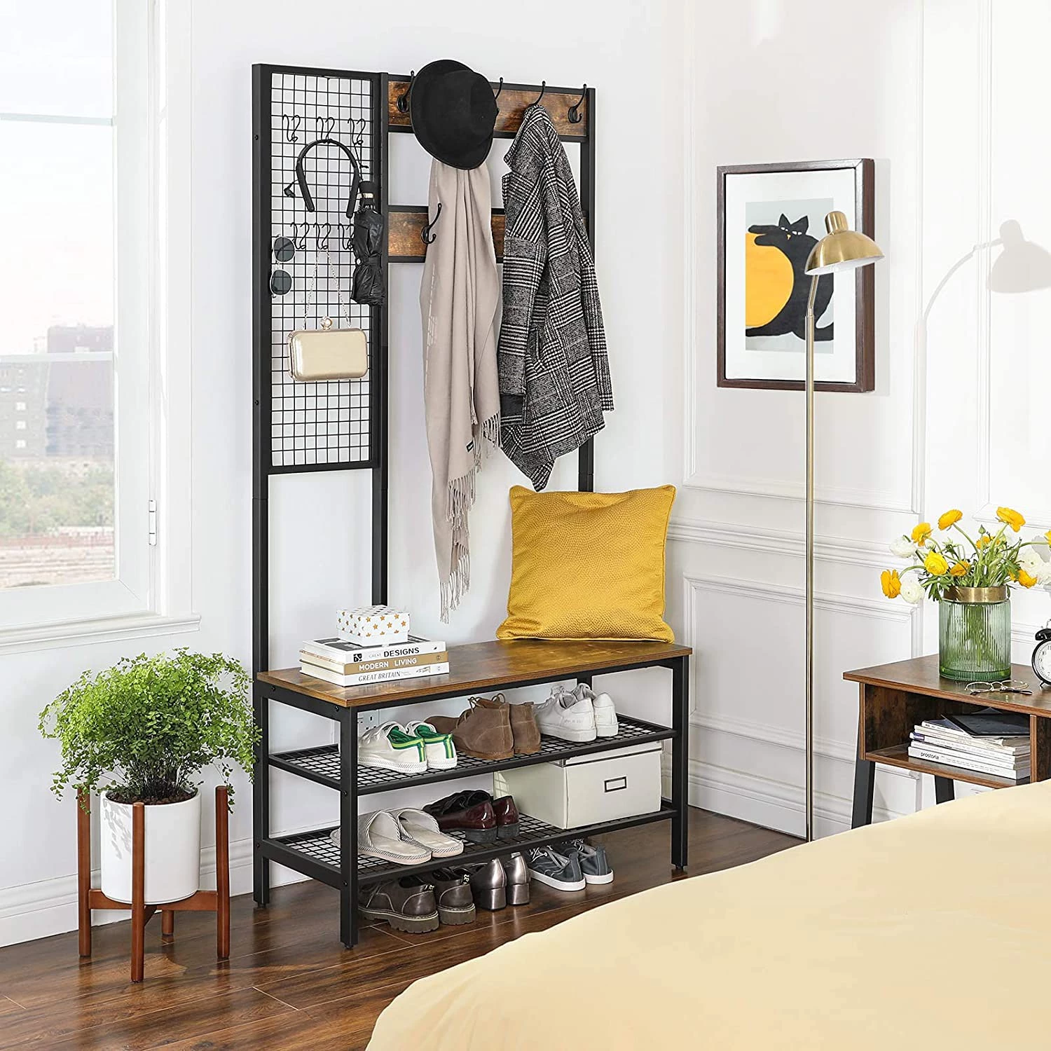 Red Living Ensemble d’entrée compact Welford II - Métal - Noir / Marron – Image 3