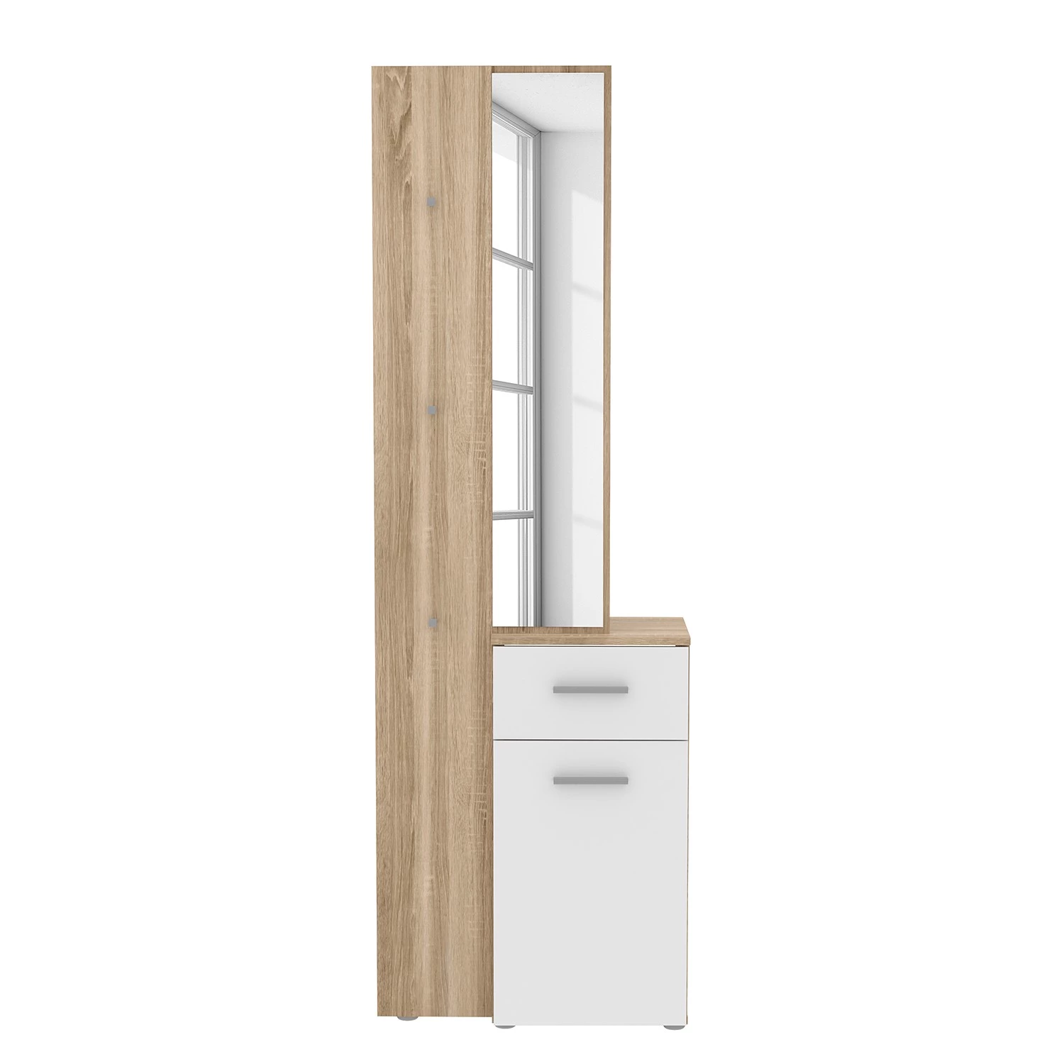 Loftscape Porte-manteau compact Lomas - Blanc / Imitation chĂȘne Sonoma â Image 3