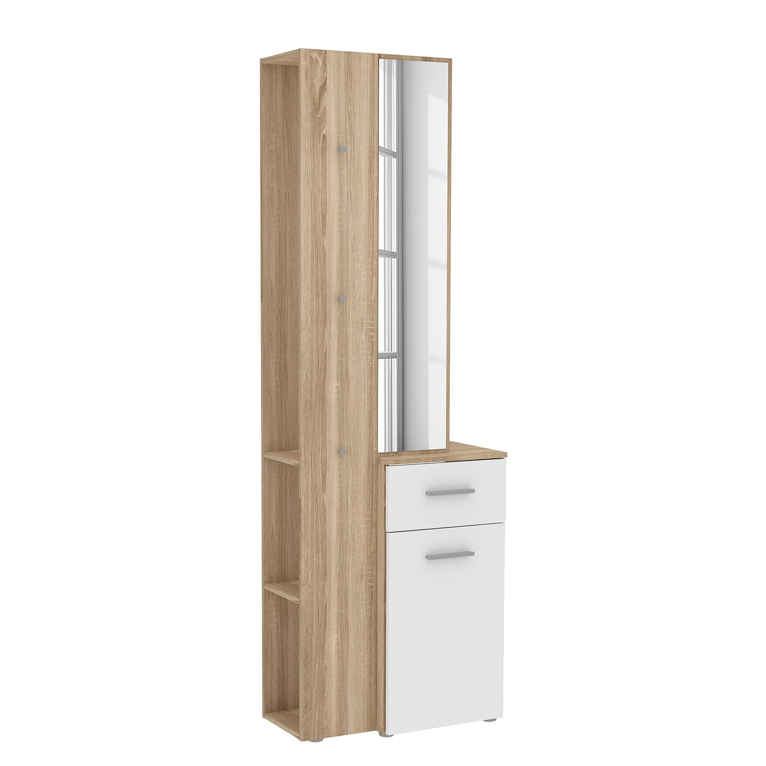 Loftscape Porte-manteau compact Lomas - Blanc / Imitation chĂȘne Sonoma â Image 4
