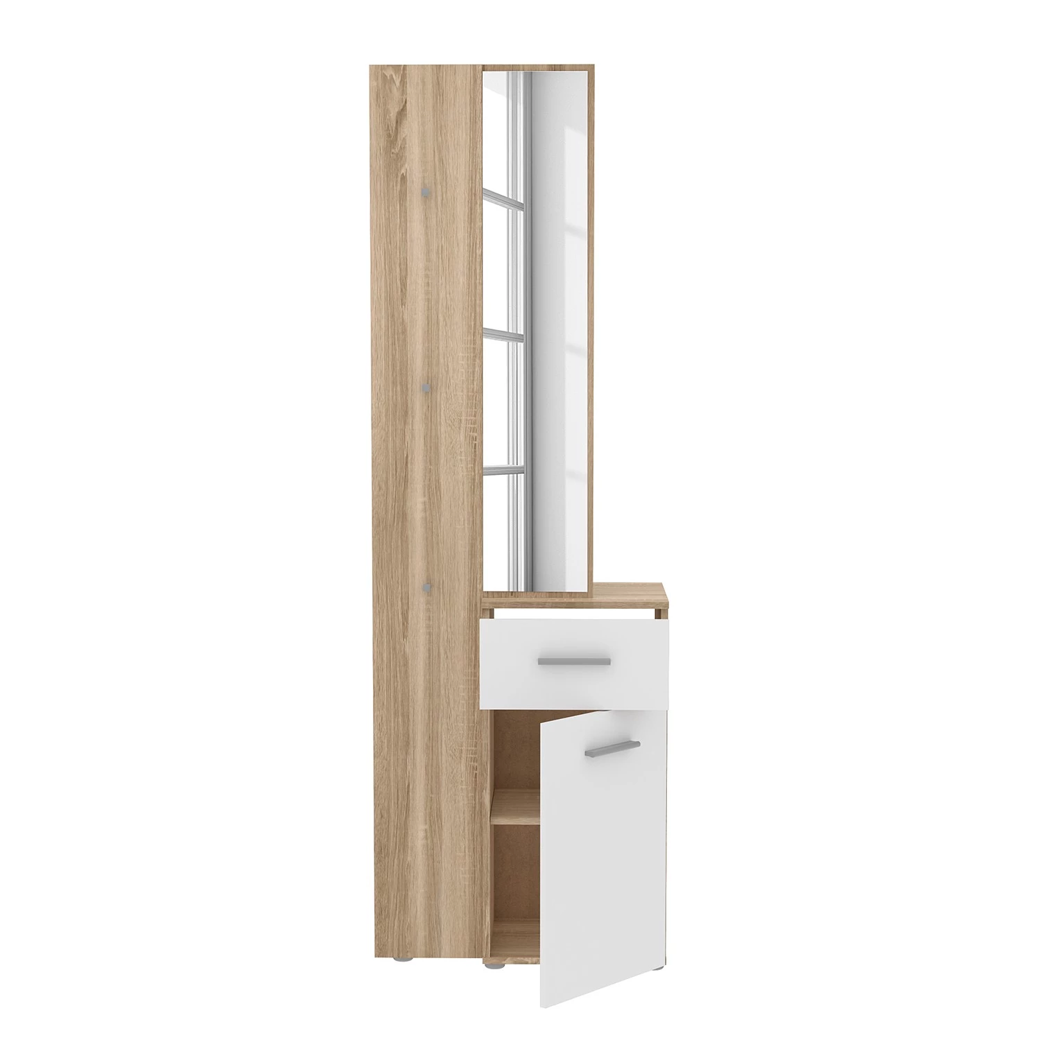 Loftscape Porte-manteau compact Lomas - Blanc / Imitation chĂȘne Sonoma â Image 5