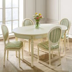 Velvet Studio Salle à manger Alison (5 éléments) - (extensible) - Vert