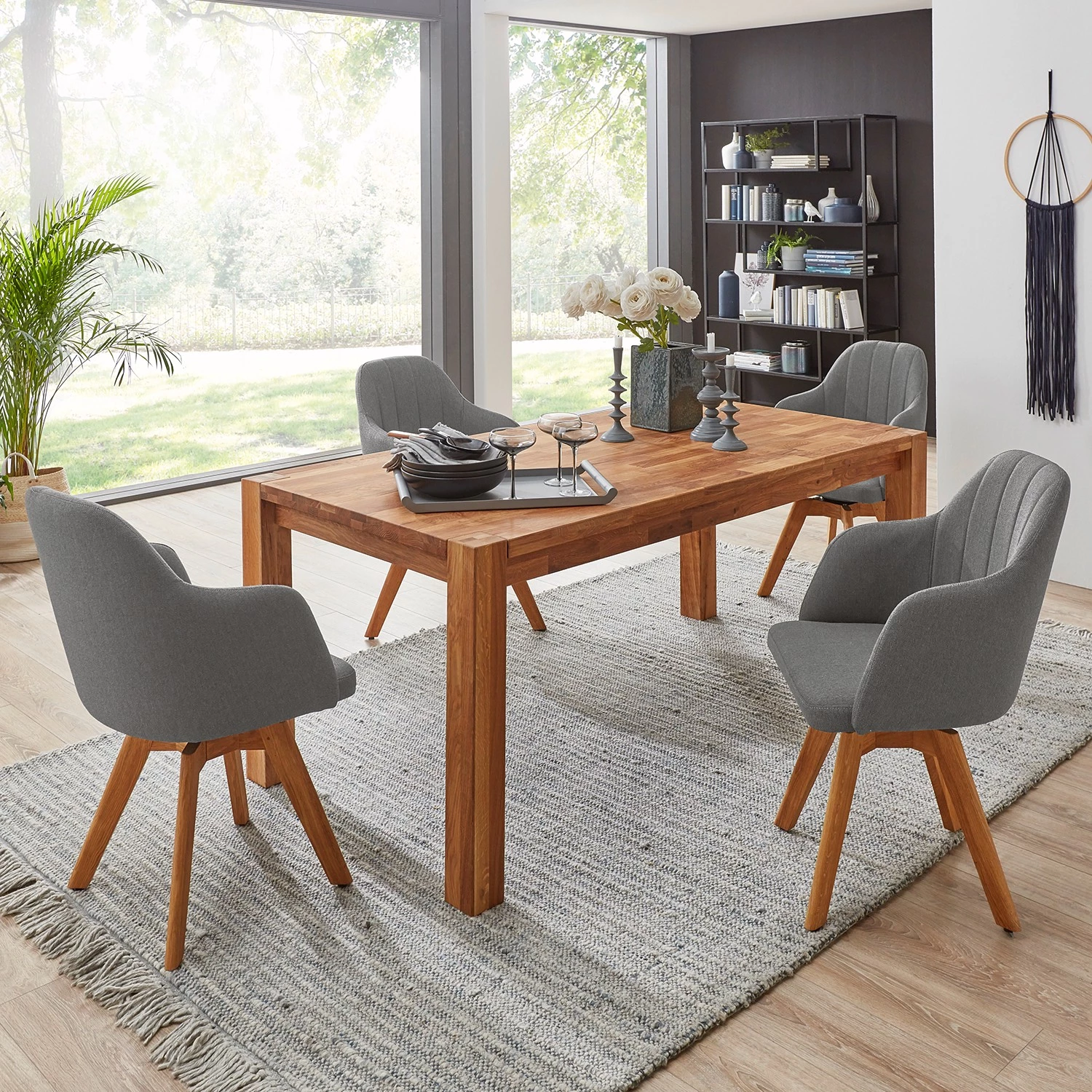 Naturoo Salle à manger Bosgat (5 éléments) - Gris