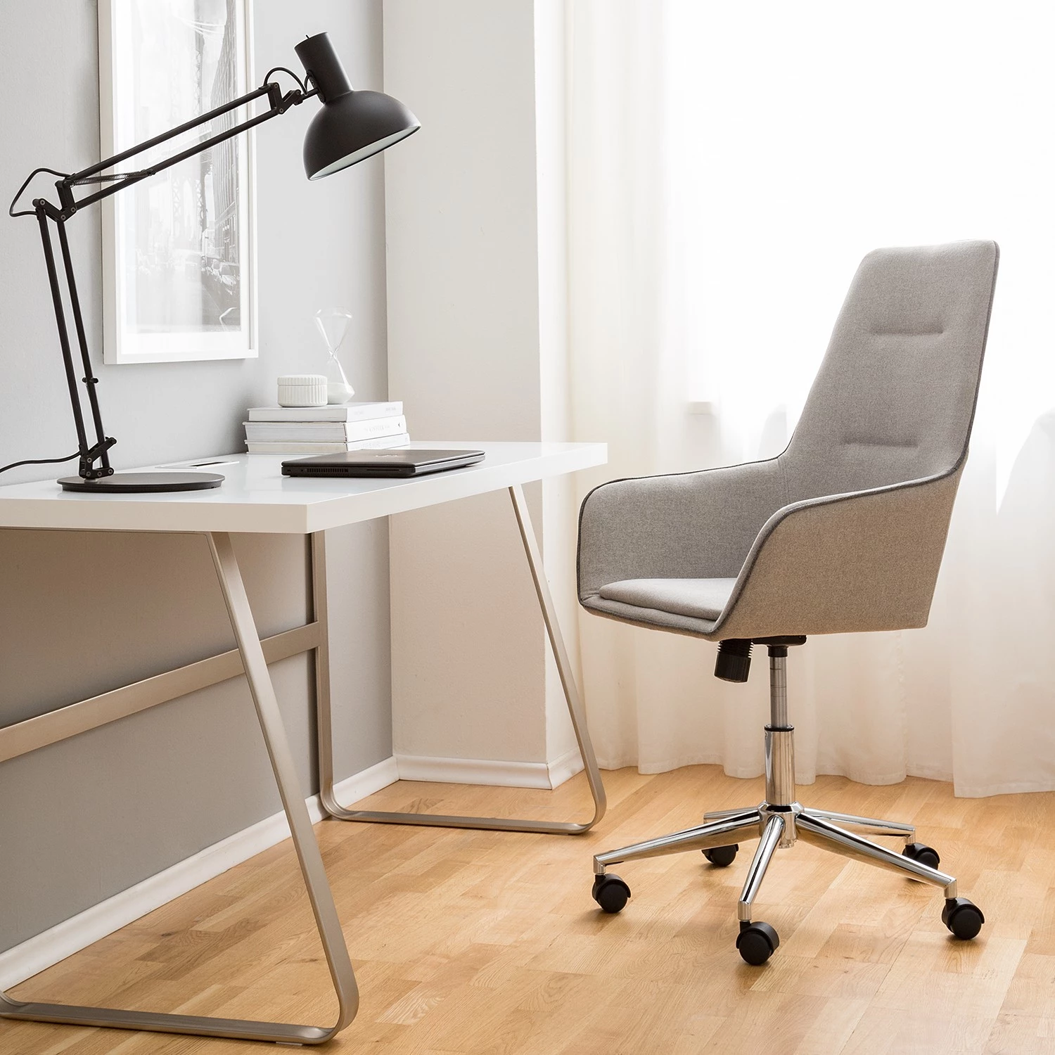 Fredriks Ensemble de bureau Skabu (2 éléments) - Gris