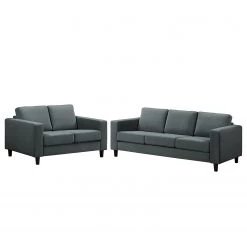 Norrwood Ensemble 2 éléments MAISON - Tissage à plat - Velours Vaia: Anthracite