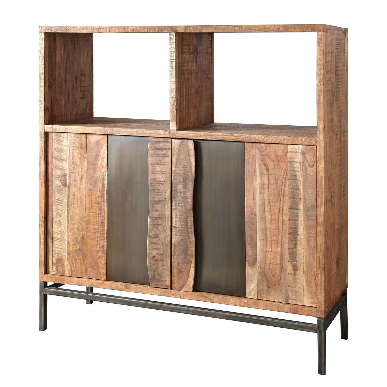 Ars manufacti Ensemble de bureau Domme (4 éléments) - Acacia massif / Fer - Acacia / Anthracite – Image 2