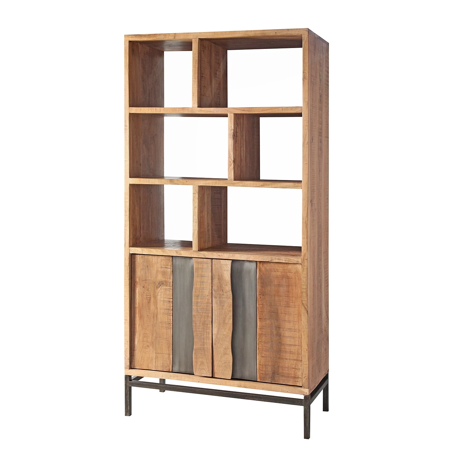 Ars manufacti Ensemble de bureau Domme (4 éléments) - Acacia massif / Fer - Acacia / Anthracite – Image 4