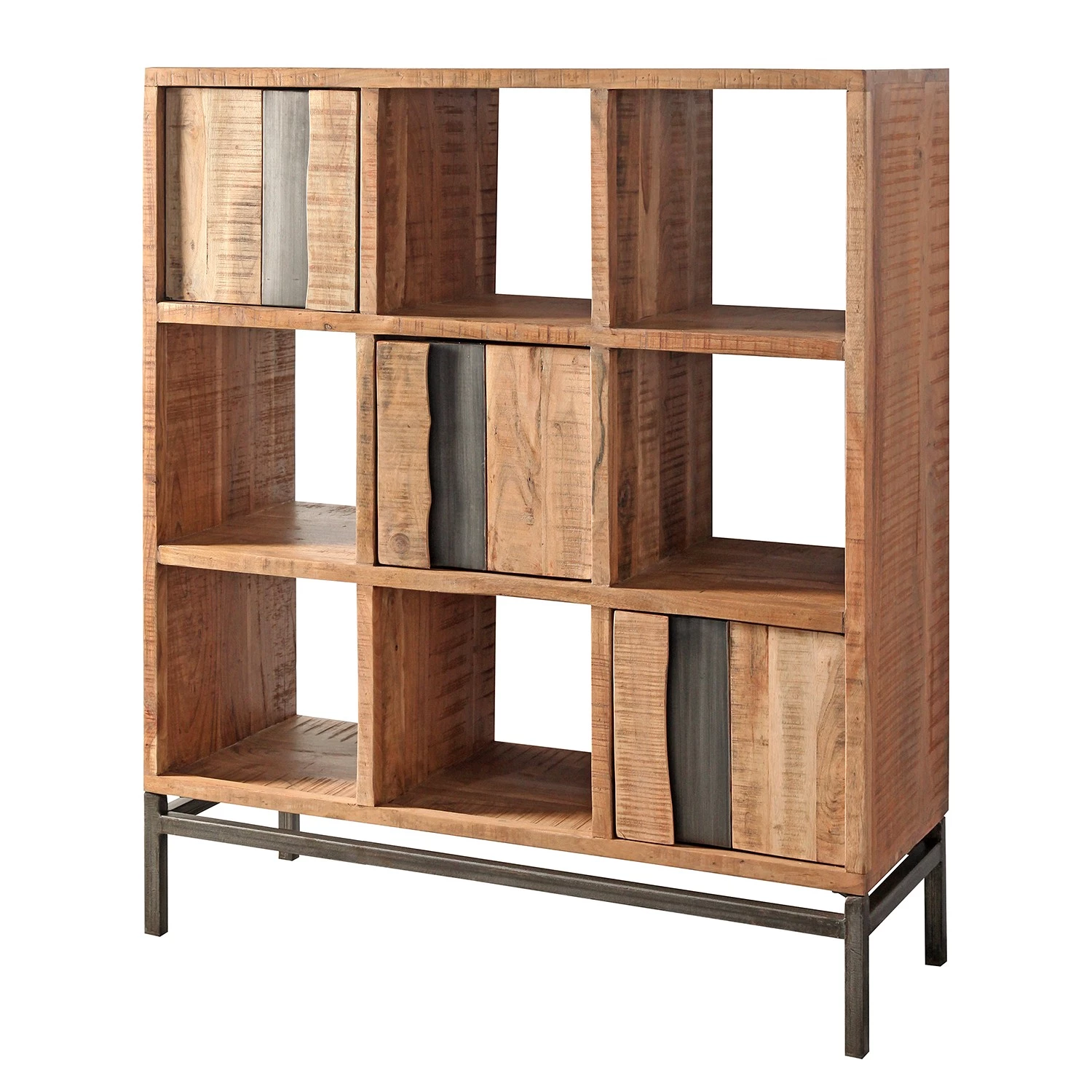 Ars manufacti Ensemble de bureau Domme (4 éléments) - Acacia massif / Fer - Acacia / Anthracite – Image 5