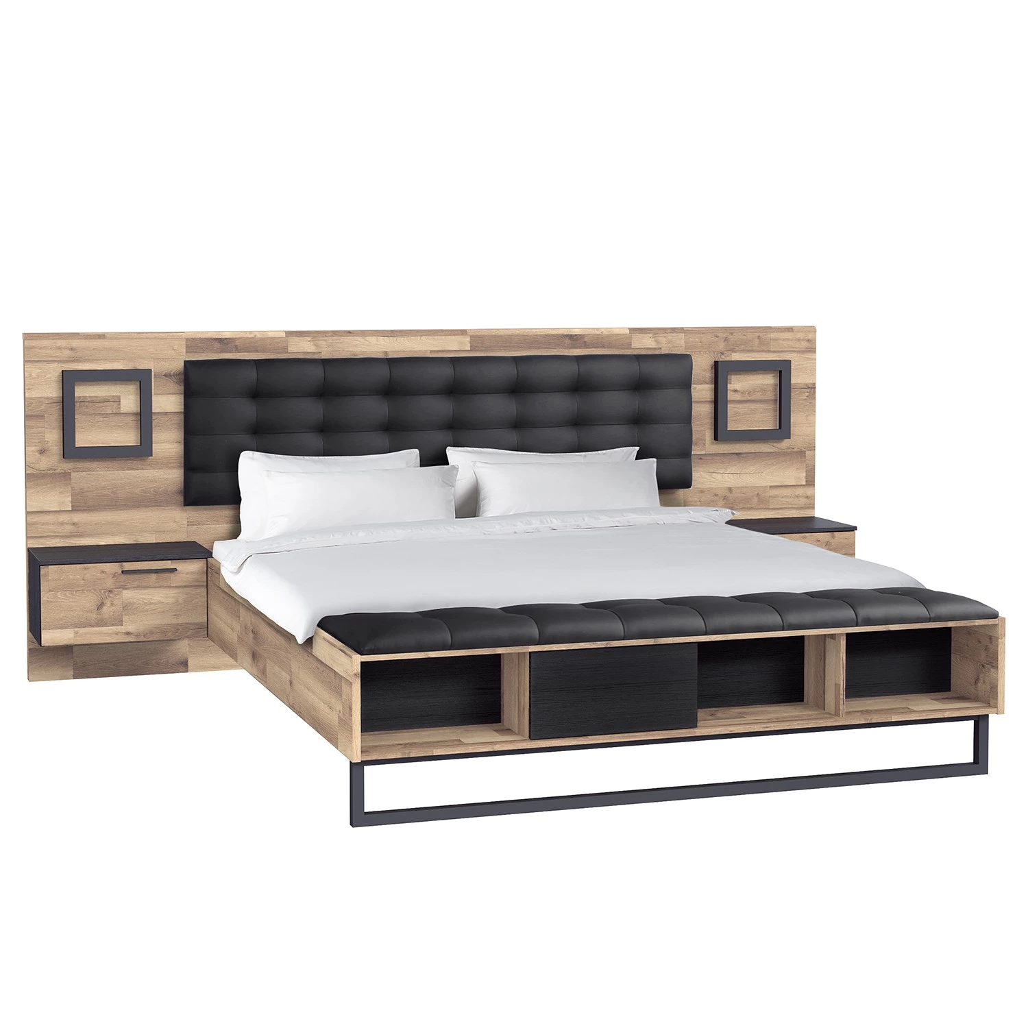 Loftscape Lit et chevets Morten (3 éléments)