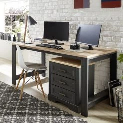 Ridgevalley Ensemble de bureau Jasmund (2 éléments) - Graphite