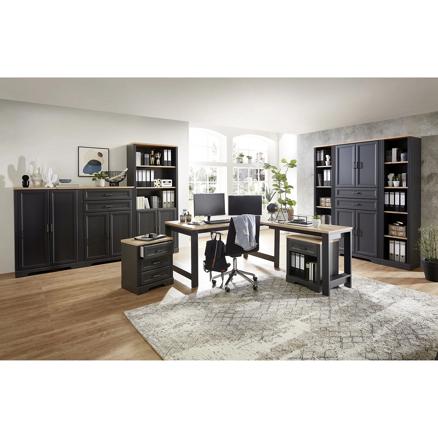 Ridgevalley Ensemble de bureau Jasmund (2 éléments) - Graphite – Image 2