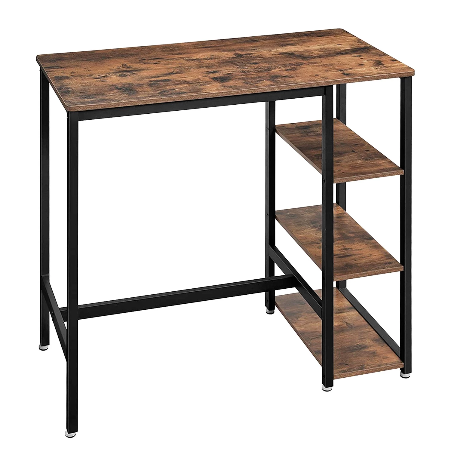 Red Living Ensemble de bar Velaux (3 éléments) - Imitation vieux bois / Noir – Image 8