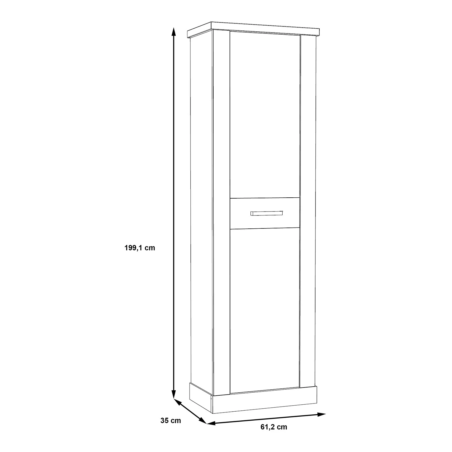 Loftscape Ensemble d‘entrée Morona (4 éléments) - Imitation pin blanc / Imitation chêne ancien – Image 17