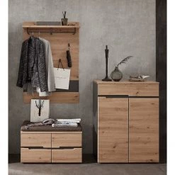 Loftscape Ensemble d’entrée Moosic IV (3 éléments) - Imitation chêne artisan / Graphite