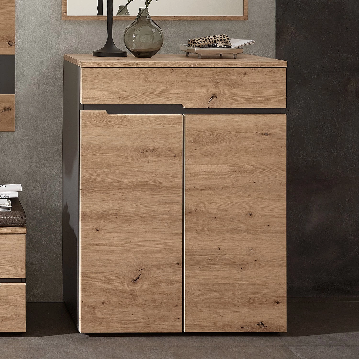 Loftscape Ensemble d’entrée Moosic IV (3 éléments) - Imitation chêne artisan / Graphite – Image 4