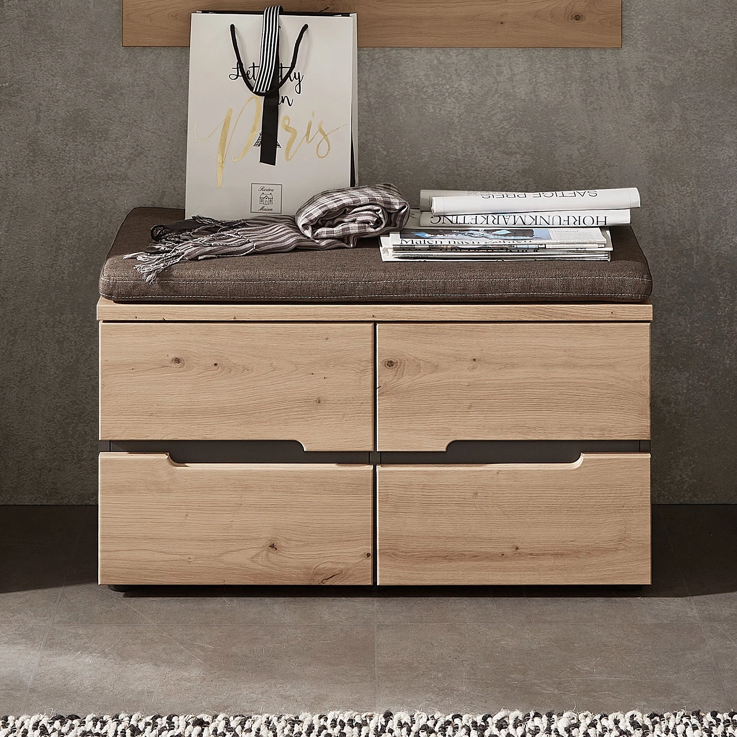 Loftscape Ensemble d’entrée Moosic IV (3 éléments) - Imitation chêne artisan / Graphite – Image 5