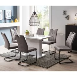 Loftscape Salle à manger Toft (7 éléments) - Gris