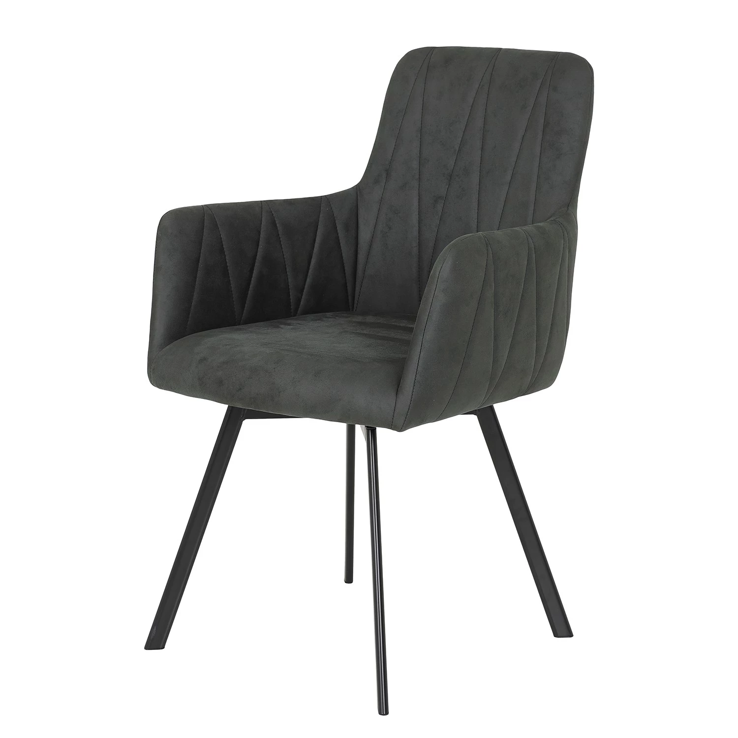 Loftscape Salle à manger Vagos (5 éléments) - (Extensible) Anthracite / Imitation chêne artisan – Image 8