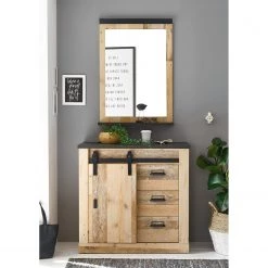 Ridgevalley Ensemble d’entrée Shutter I (2 élém.) - Imitation chêne