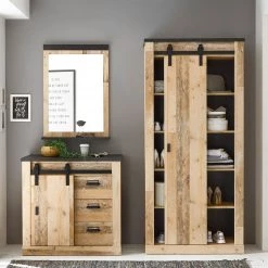 Ridgevalley Ensemble d’entrée Shutter III (3 élém.) - Imitation chêne