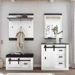 Ridgevalley Ensemble d’entrée Shutter IV (4 élém.) - Imitation pin blanc