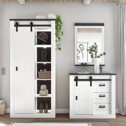 Ridgevalley Ensemble d’entrée Shutter III (3 élém.) - Imitation pin blanc