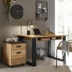 Ridgevalley Ensemble de bureau Shutter I (2 Ă©lĂ©m.) - Imitation chĂȘne