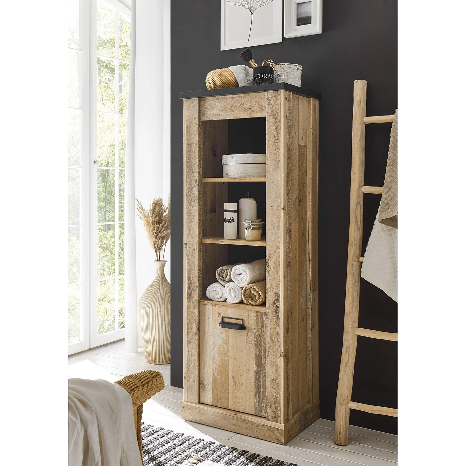 Ridgevalley Ensemble de bureau Shutter V (4 élém.) - Imitation chêne – Image 5