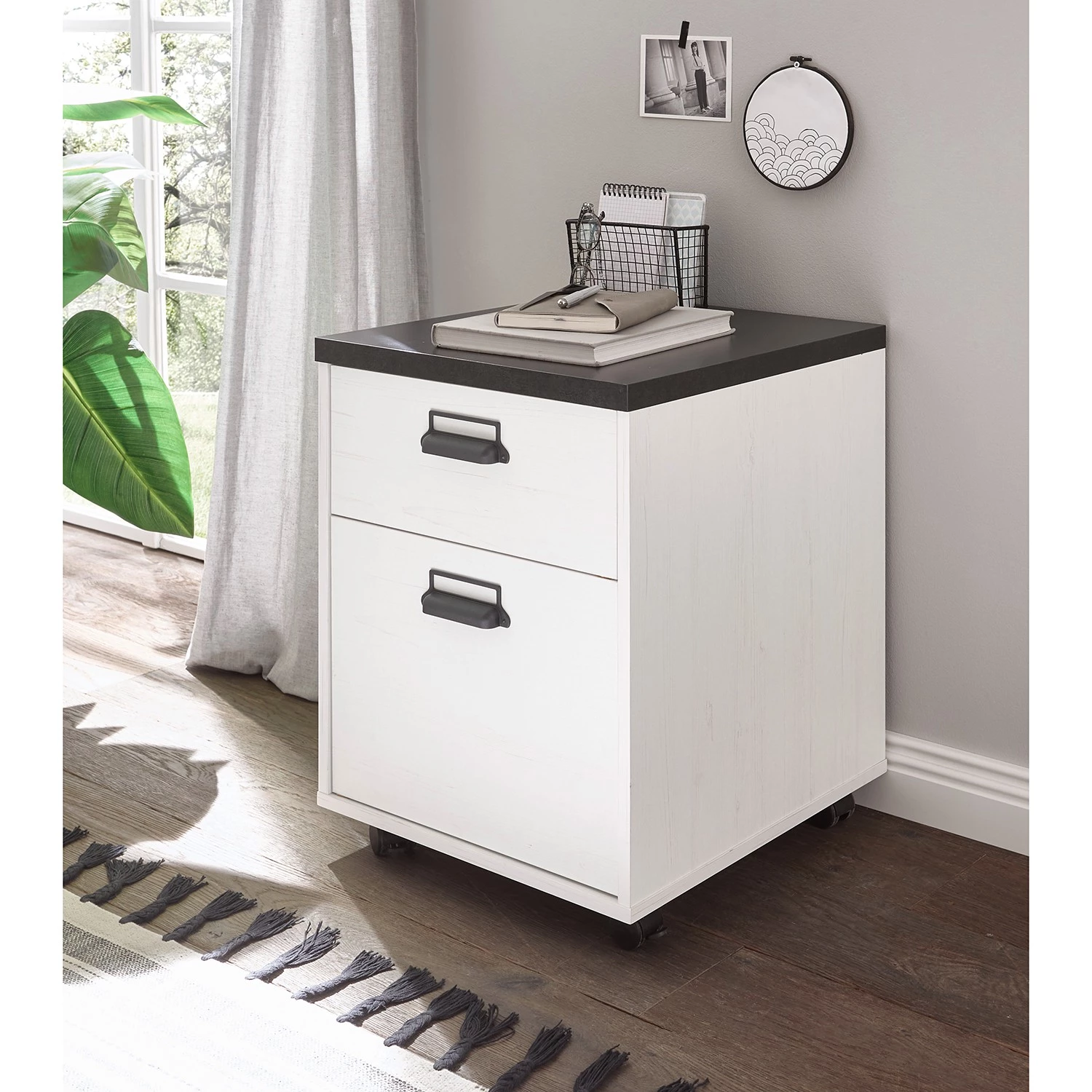 Ridgevalley Ensemble de bureau Shutter I (2 élém.) - Imitation pin blanc – Image 5