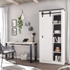 Ridgevalley Ensemble de bureau Shutter III (2 élém.) - Imitation pin blanc