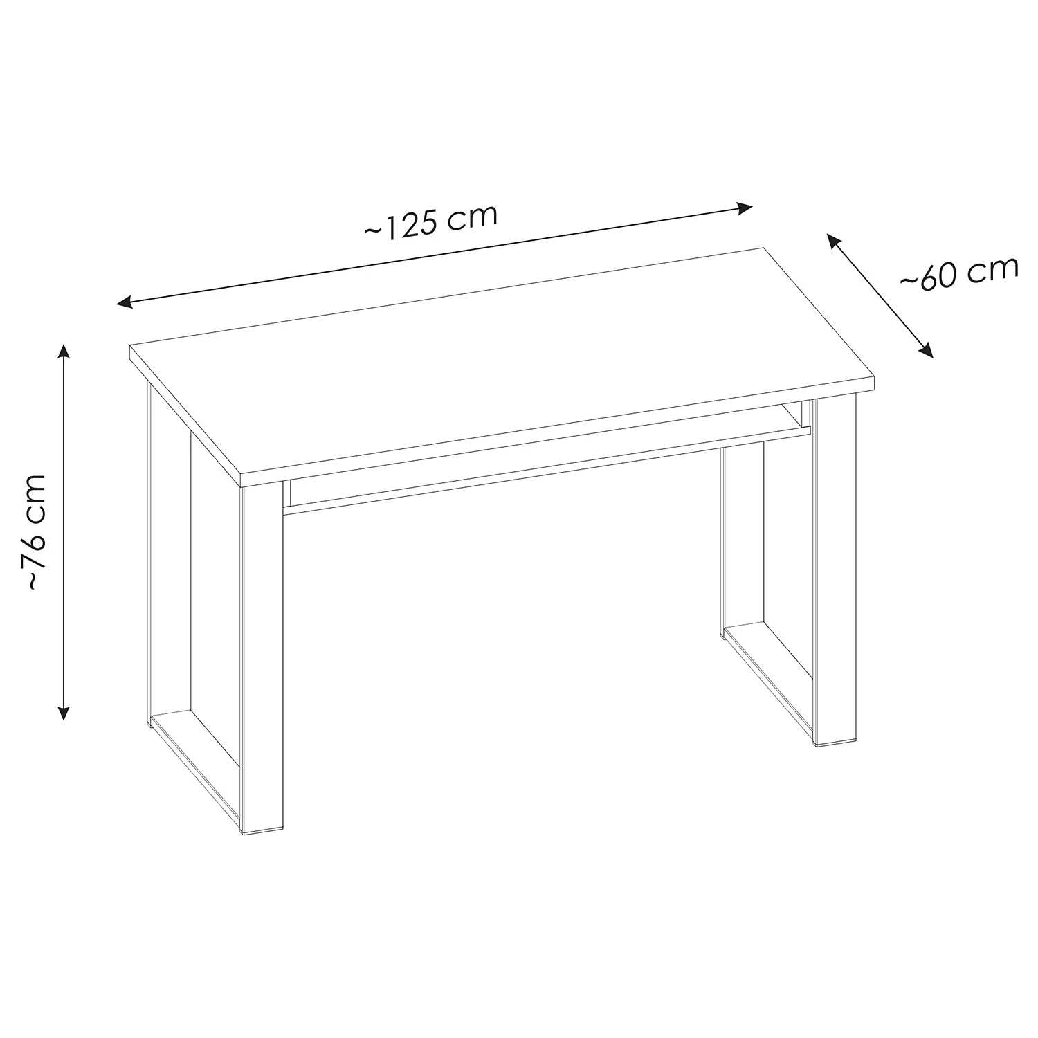Ridgevalley Ensemble de bureau Shutter III (2 élém.) - Imitation pin blanc – Image 12