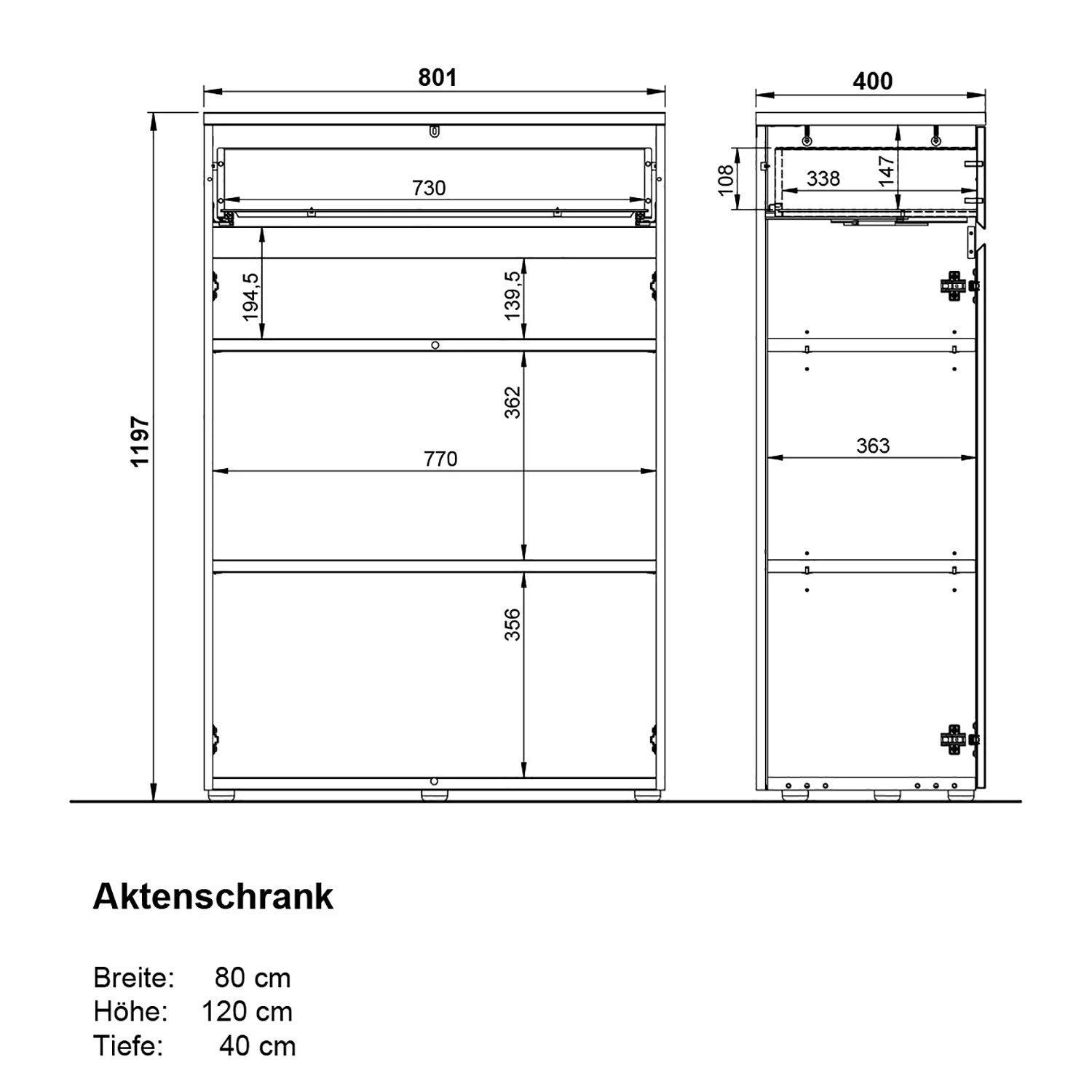 Germania Ensemble bureau GW-Lisbonne X (3 élém.) - Largeur : 180 cm – Image 14