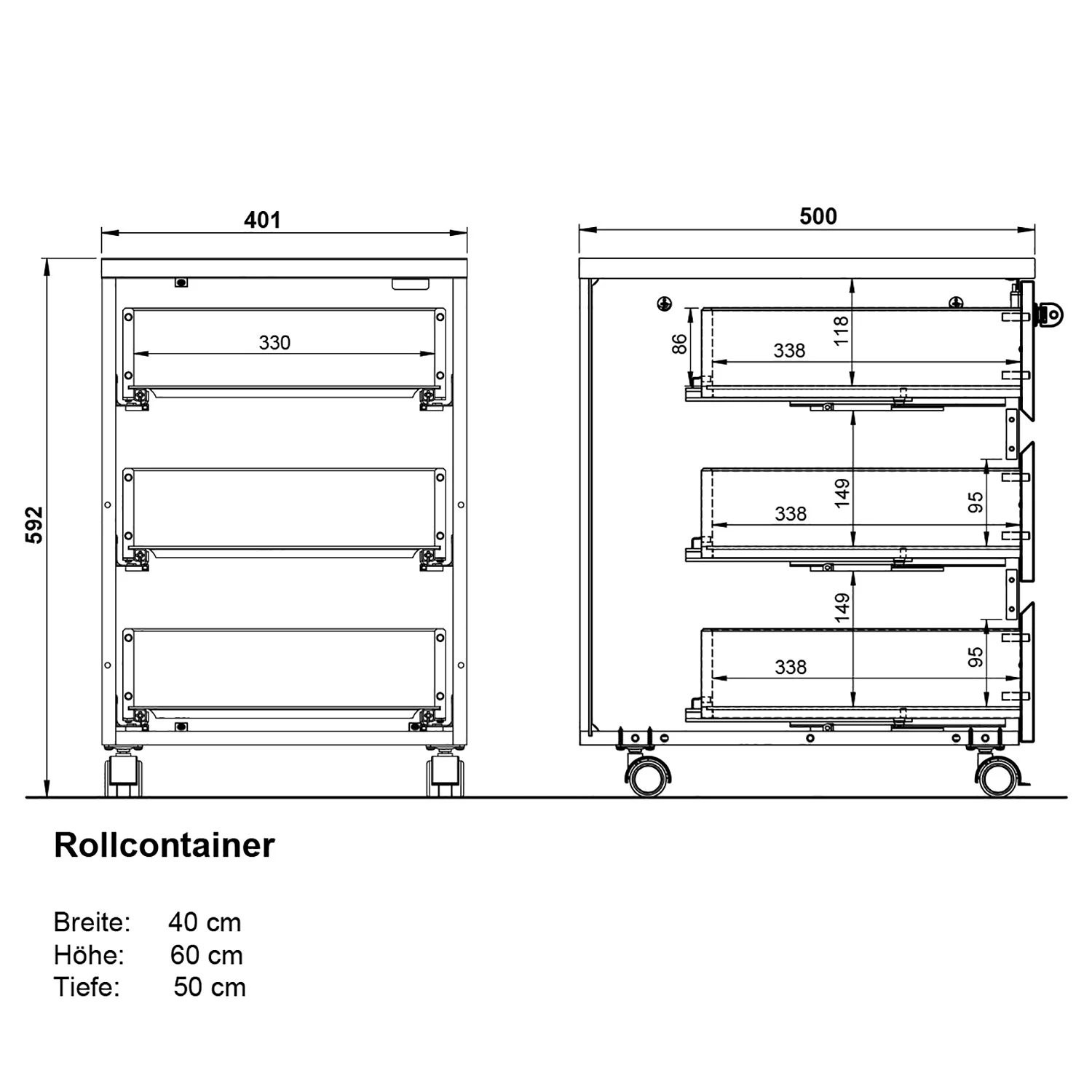 Germania Ensemble bureau GW-Lisbonne X (3 élém.) - Largeur : 180 cm – Image 15
