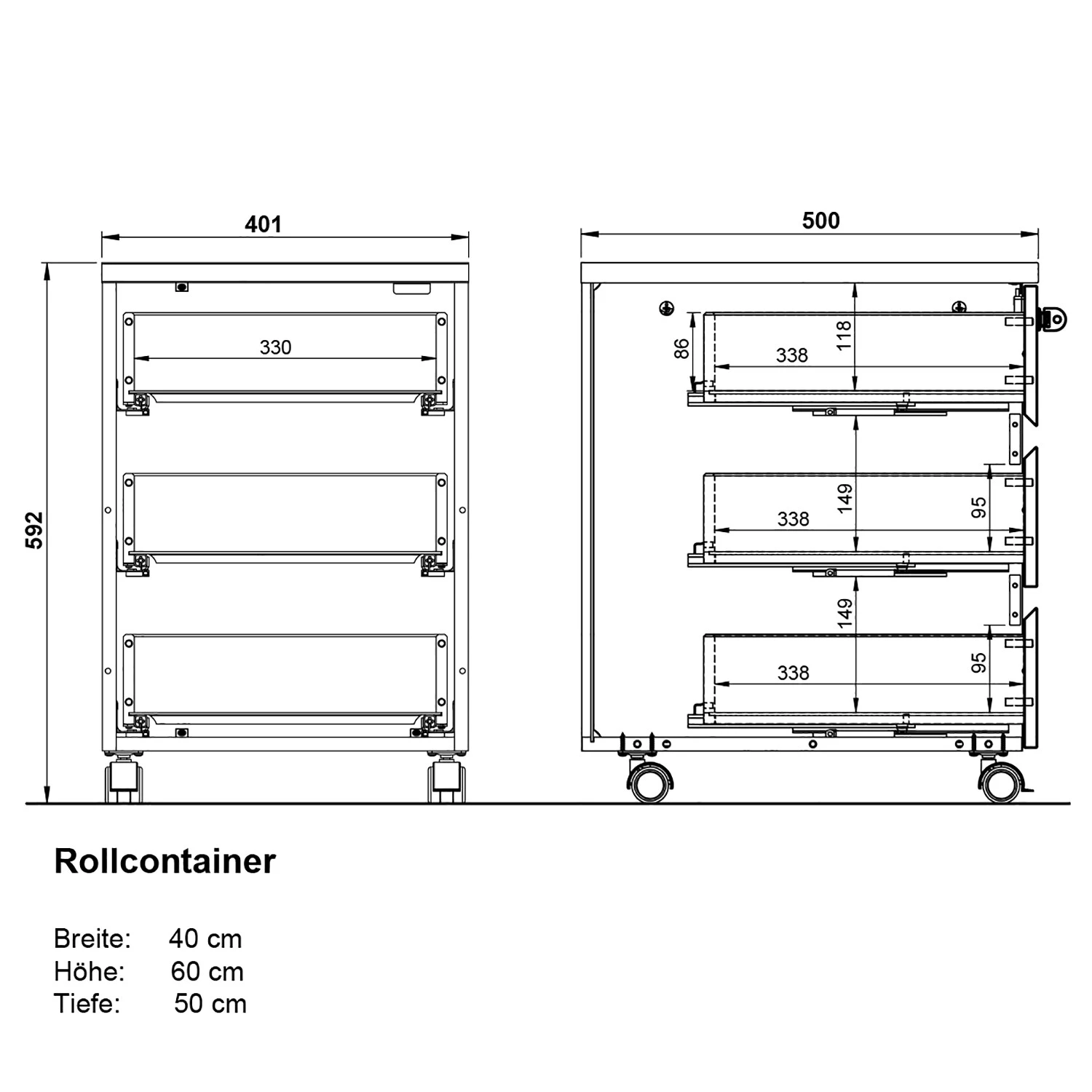 Germania Ensemble bureau GW-Lisbonne I (2 élém.) - Imitation Chêne de Navarre / Graphite – Image 10