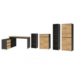 Germania Ensemble bureau GW-Lisbonne VI (5 Ă©lĂ©m.) - Imitation ChĂȘne de Navarre / Graphite