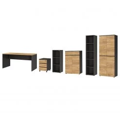 Germania Ensemble bureau GW-Lisbonne VII (6 élém) - Imitation Chêne de Navarre / Graphite