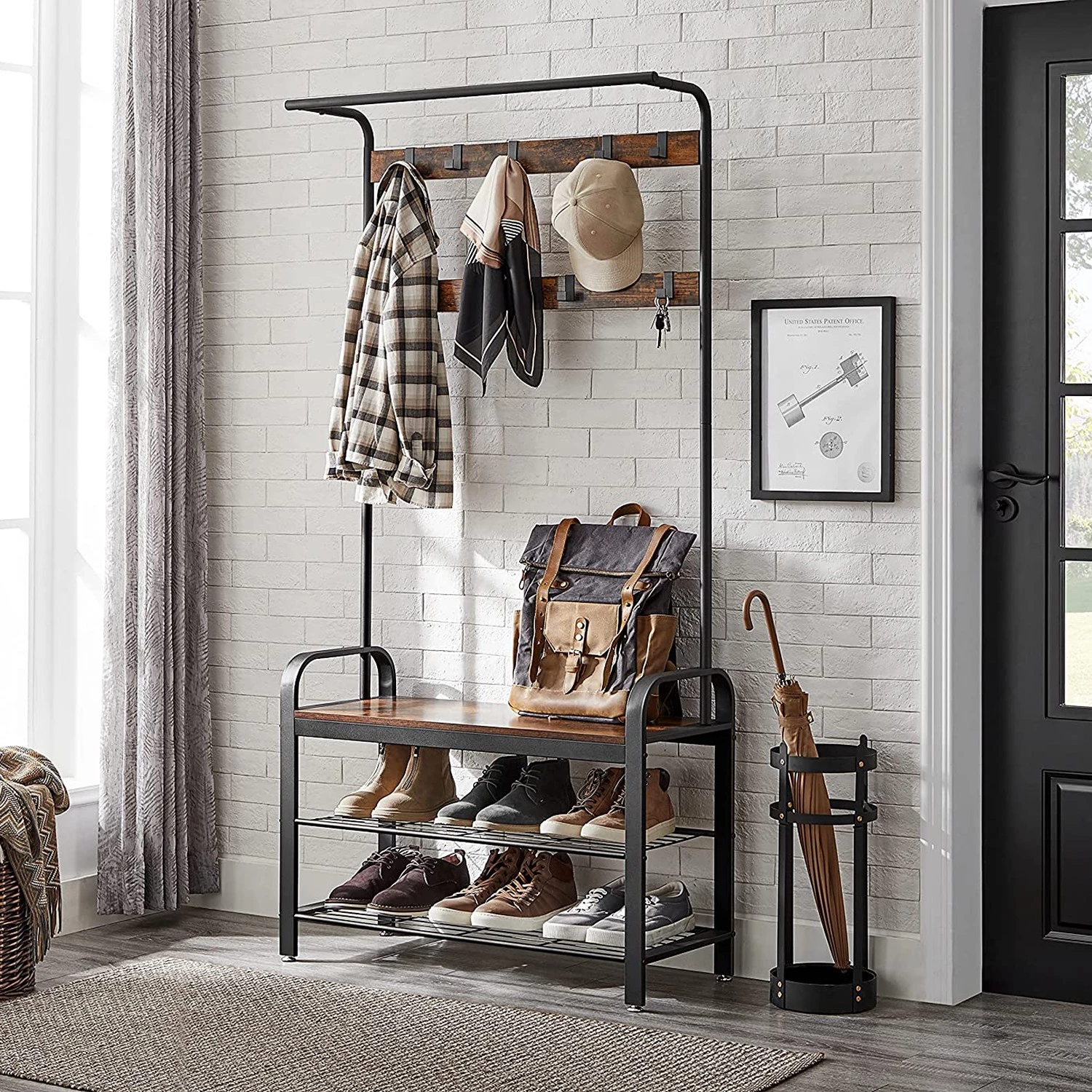 Red Living Ensemble d’entrée compact Westerly II - Marron / Noir – Image 2