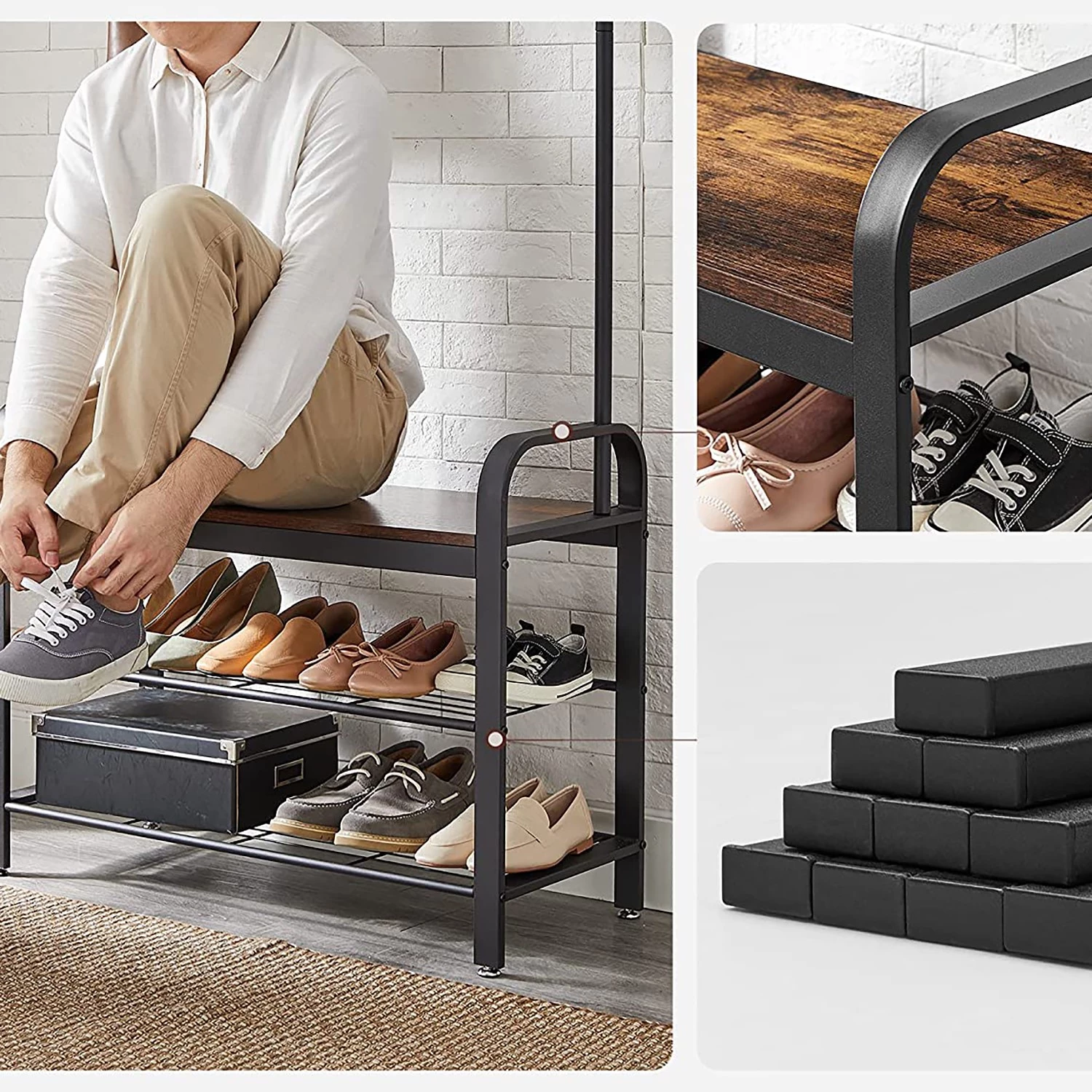 Red Living Ensemble d’entrée compact Westerly II - Marron / Noir – Image 6