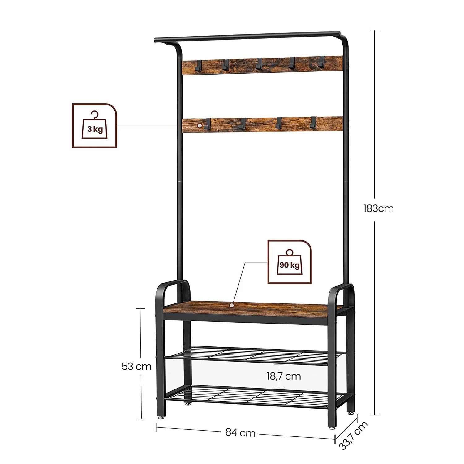 Red Living Ensemble d’entrée compact Westerly II - Marron / Noir – Image 8