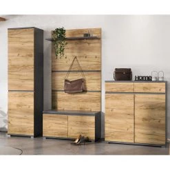 Germania Ensemble d’entrée Lisbonne III (4 élém.) - Imitation Chêne de Navarre / Anthracite