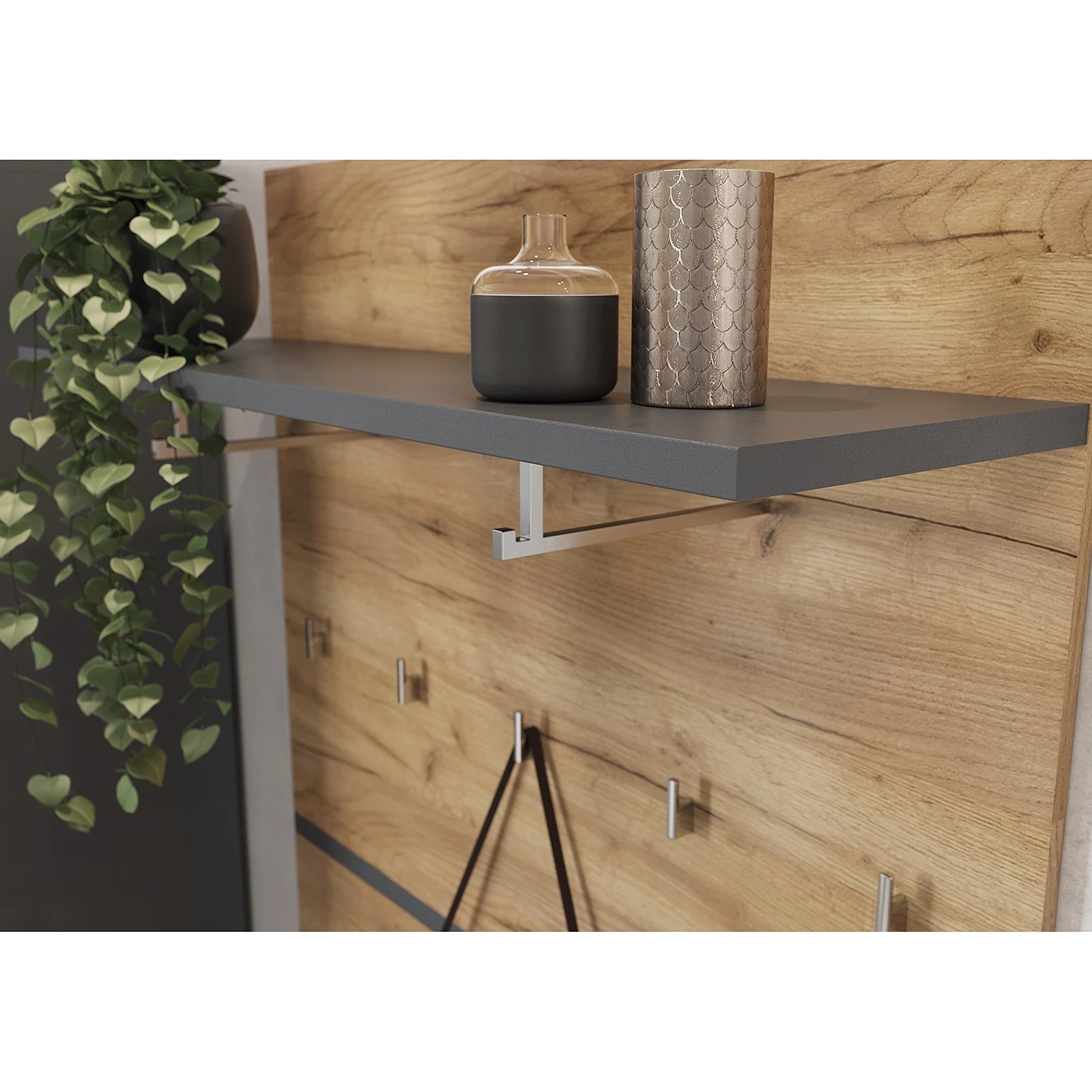 Germania Ensemble d’entrée Lisbonne III (4 élém.) - Imitation Chêne de Navarre / Anthracite – Image 11