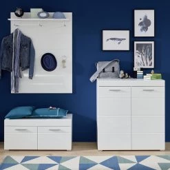 Trendteam Ensemble d’entrée Amanda VI (3 élém.) - Blanc brillant