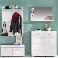 Trendteam Ensemble d’entrée Amanda VII (4 élém.) - Blanc brillant