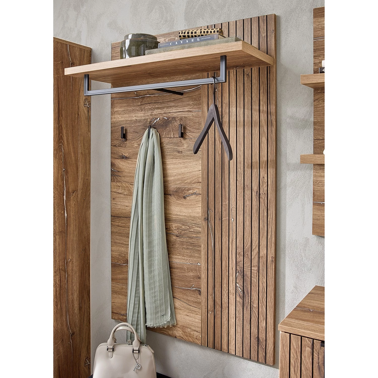 Loftscape Ensemble d’entrée compact Rouze - Imitation chêne rustique argenté / Gris mat – Image 4