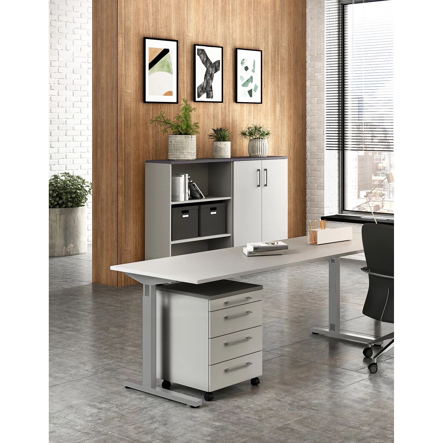 Germania Bureau GW-Profi 2.0 I (4 éléments) - Gris lumineux – Image 2