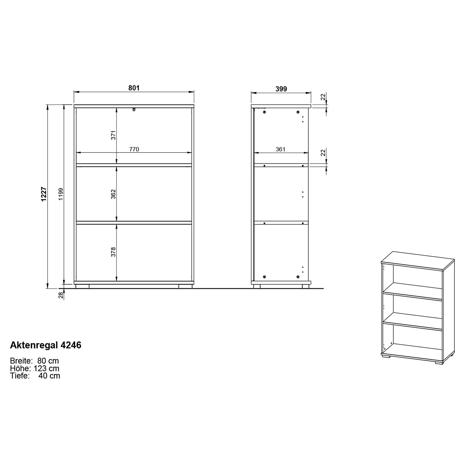 Germania Bureau GW-Profi 2.0 I (4 éléments) - Gris lumineux – Image 11
