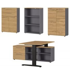 Germania Bureau GW-Agenda I (4 éléments) - Imitation chêne Grandson / Graphite