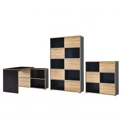 Germania Bureau Mingle (3 éléments) - Anthracite / Imitation chêne de Sonoma